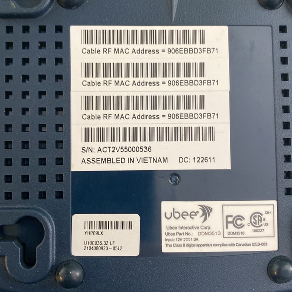 🎉 HP- Ubee DDM3513 Docsis 3.0 Cable Modem - Picture 3 of 5